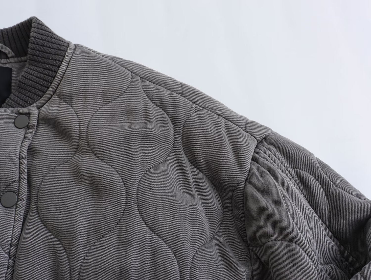 Quilted Bomber Jacket with Relaxed Fit