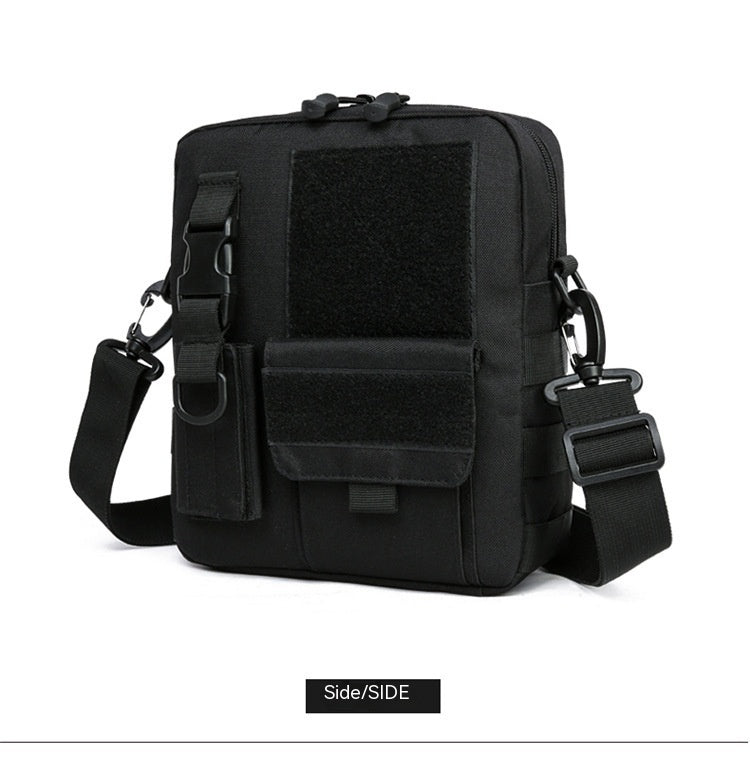 Rugged and Versatile Black Tactical Shoulder Bag