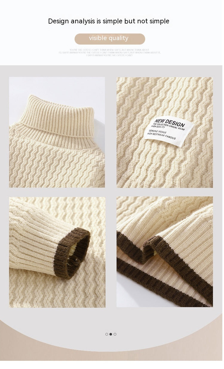 Cozy Oversized Cable Knit Turtleneck Sweater