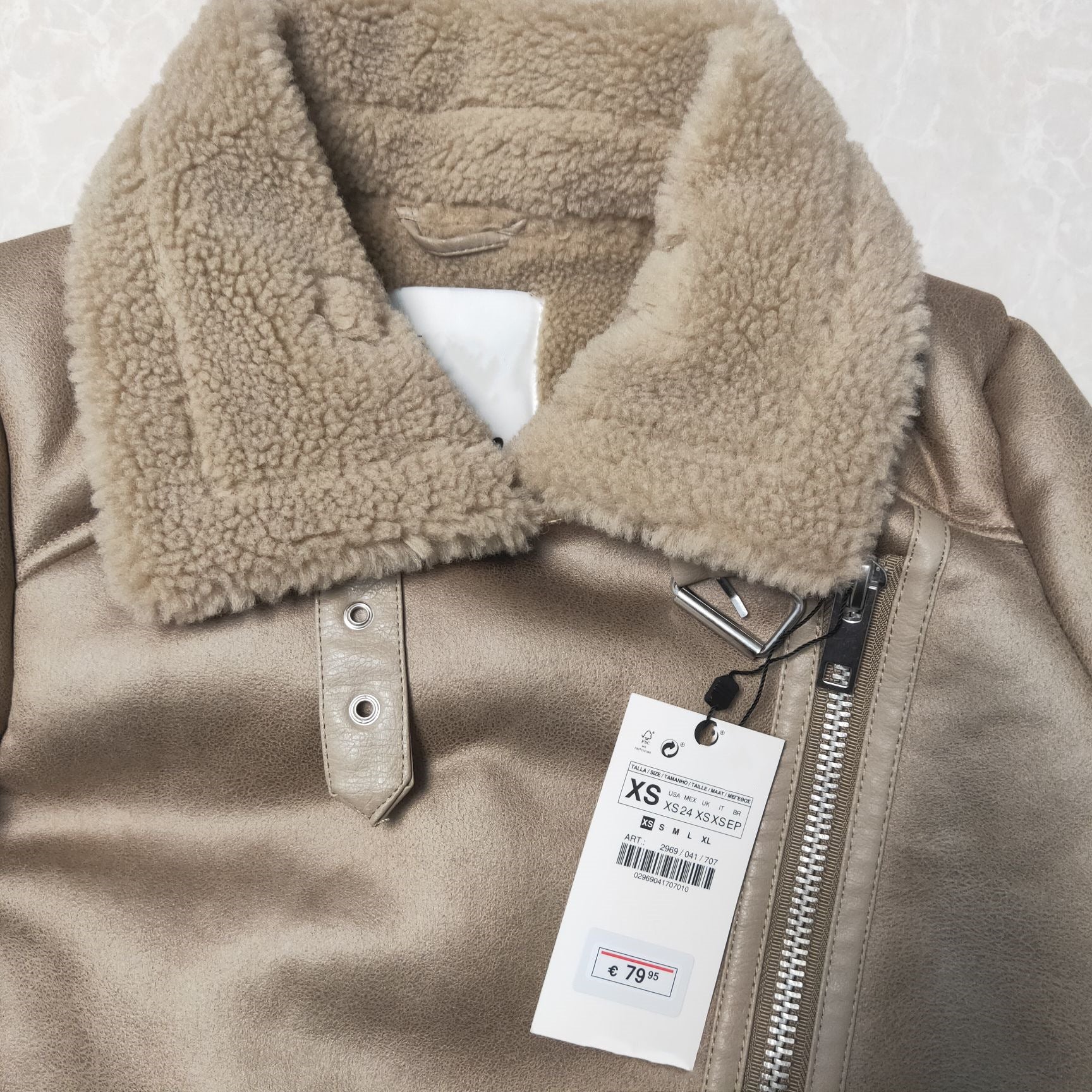 Stylish Winter Warmth Beige Aviator Jacket - Cozy & Chic