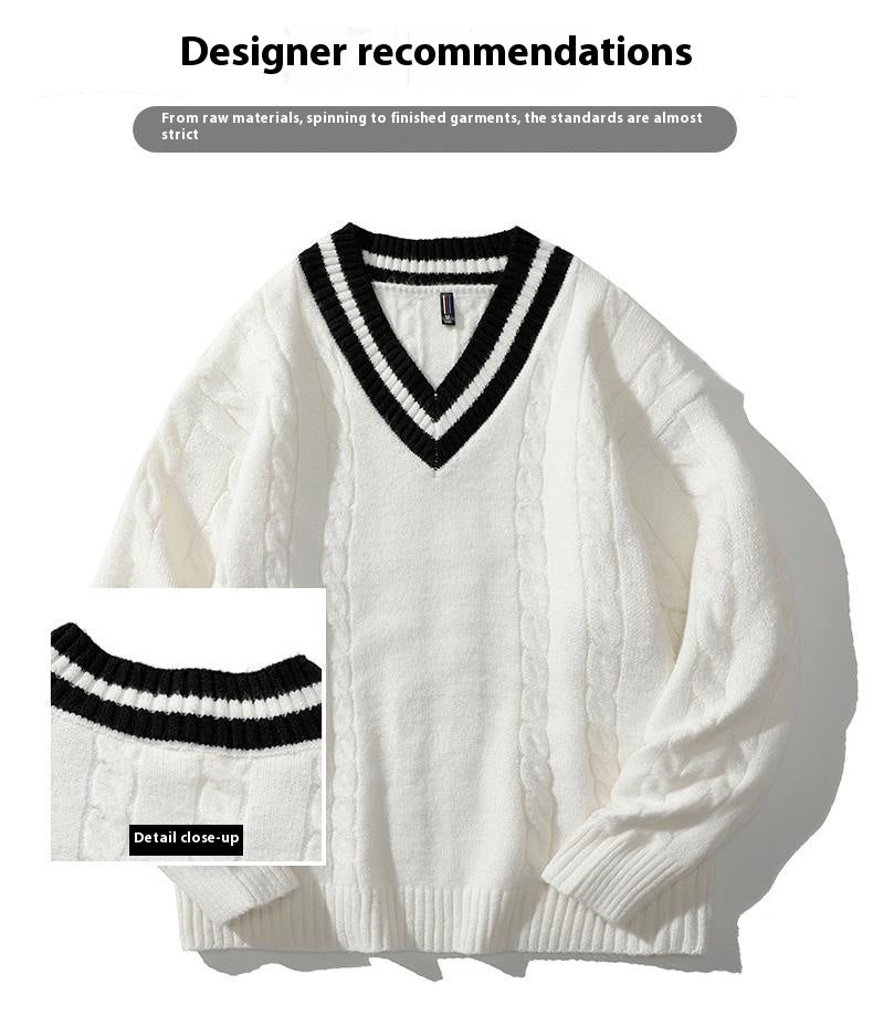 Collegiate Varsity Stripe Knit Sweater