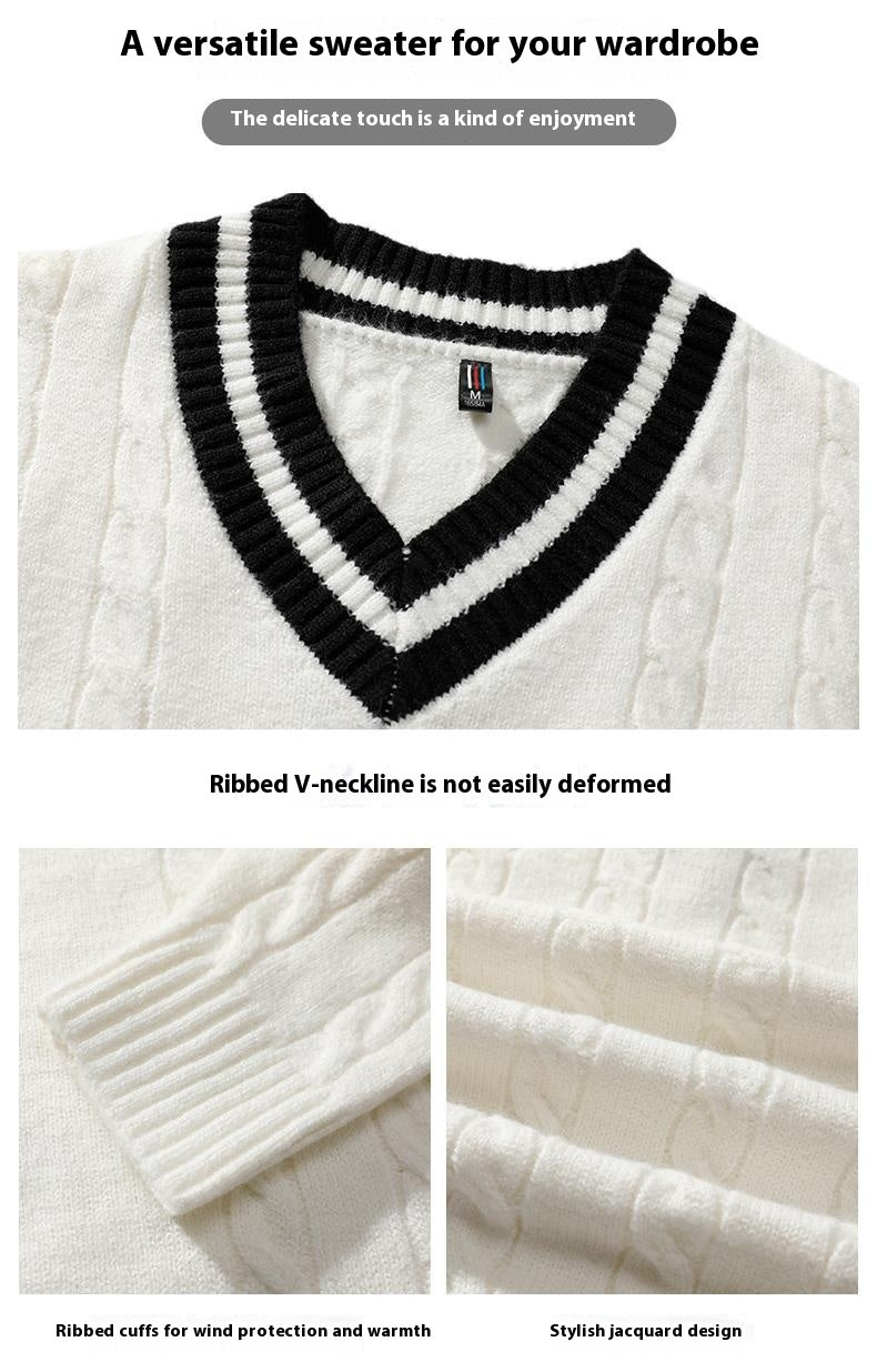 Collegiate Varsity Stripe Knit Sweater