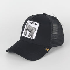 Gorilla Embroidered Mesh Trucker Baseball Cap