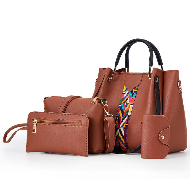 Trendy and Fashionable 4-in-1 PU Leather Handbag Set