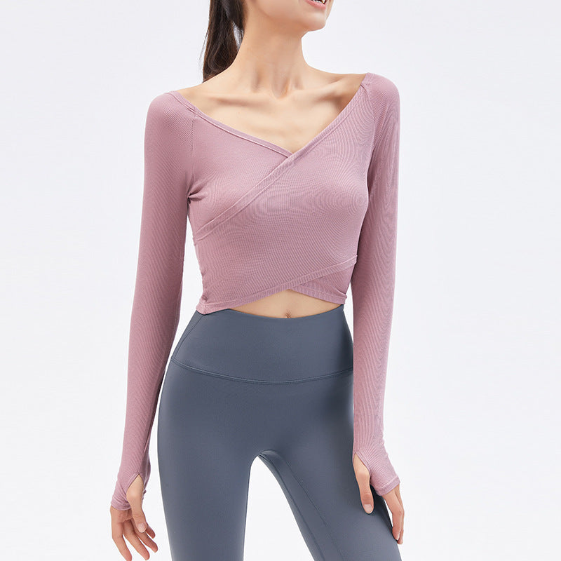 Women's Long Sleeve Crop Top - Activewear for Fitness & Workout