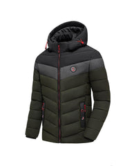 Men's Quilted Winter Jacket with Hood - Stylish & Comfortable