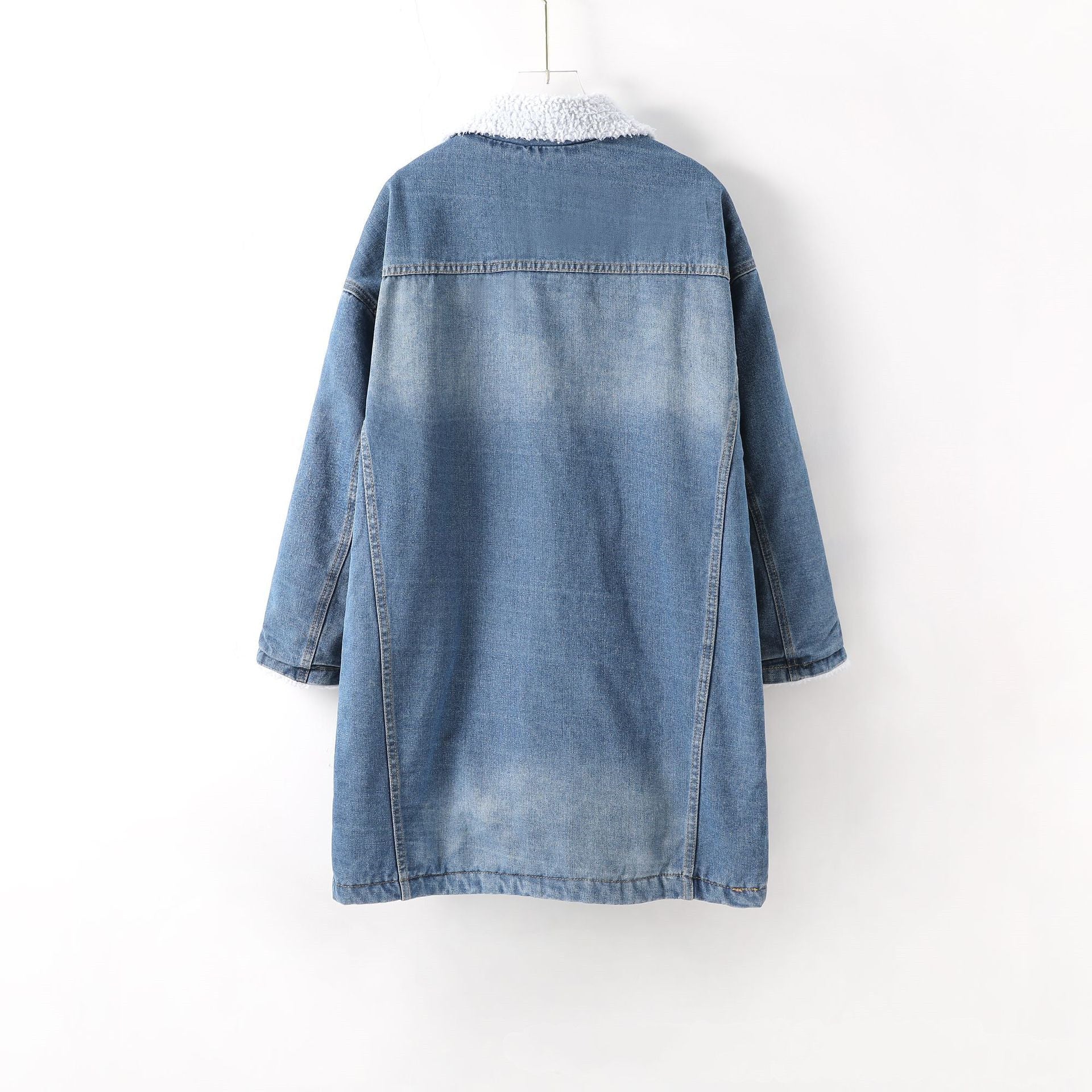 Women's Denim Jacket with Sherpa - Winter Essential