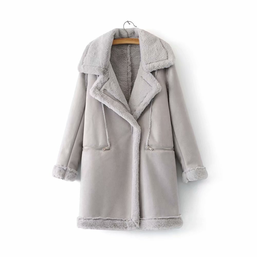 Warm Winter Jacket - Women's Suede & Fur