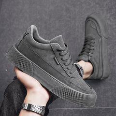 Men's Minimalist Lace-Up Platform Sneakers