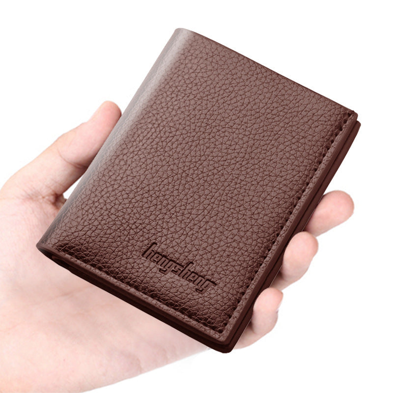 Compact Leather Wallet - Genuine Leather Card Wallet