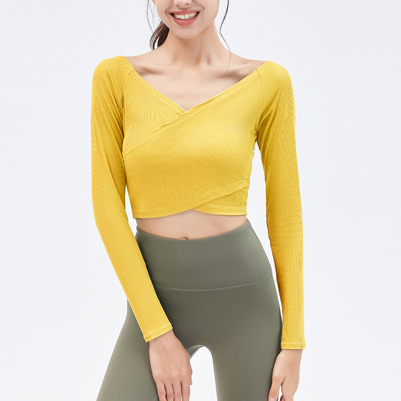 Women's Long Sleeve Crop Top - Activewear for Fitness & Workout