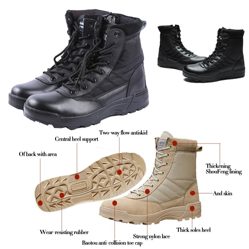 Rugged Tactical Boots with Durable Lug Sole