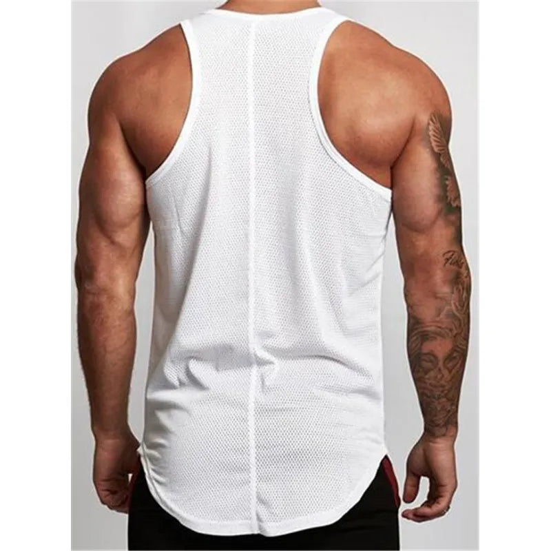 Men's Sleeveless Tank Top - Breathable Fitness Workout Vest