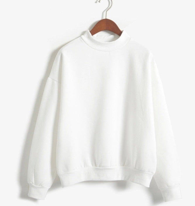 Cozy Oversized Mock Neck Pullover Sweatshirt