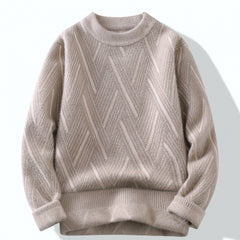 Men's Chevron Knit Sweater - Cozy & Stylish Fall Fashion