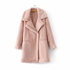 Warm Winter Jacket - Women's Suede & Fur