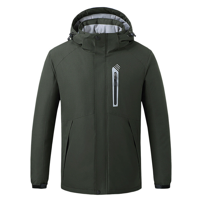 Men's Waterproof Winter Jacket - Stay Dry and Warm