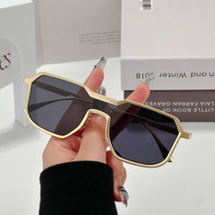 Sleek Geometric Sunglasses with Distinctive Frame Design