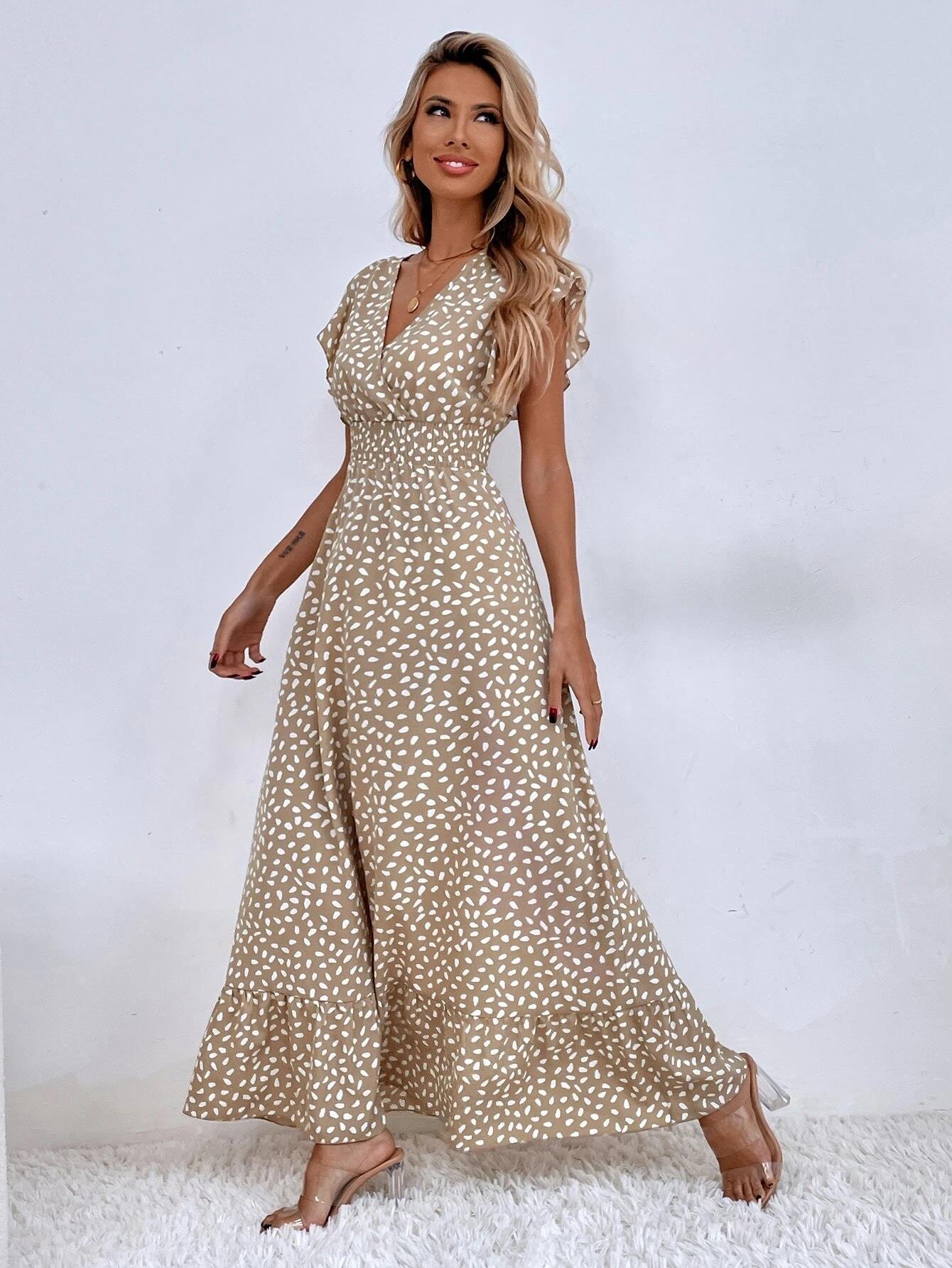 Essential Maxi Dress - Chic Polka Doted a Summer Staple