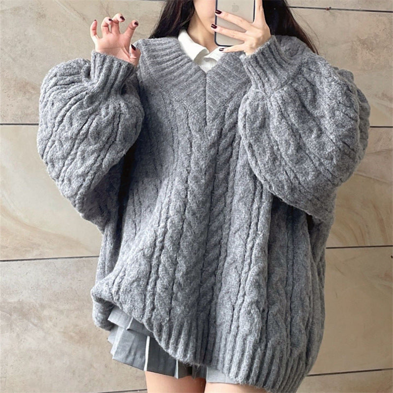 Women's Cable Knit Sweater - Cozy & Stylish