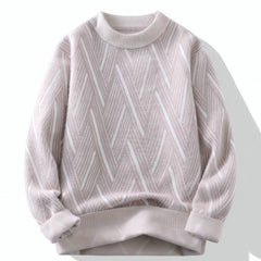 Men's Chevron Knit Sweater - Cozy & Stylish Fall Fashion