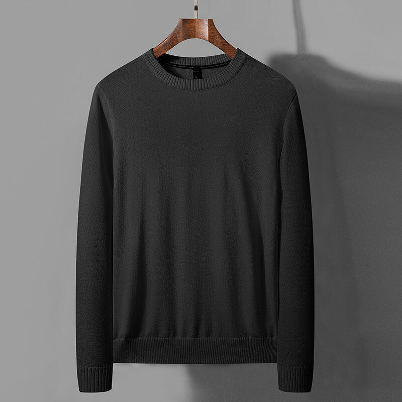 Minimalist Crewneck Knit Pullover Sweater