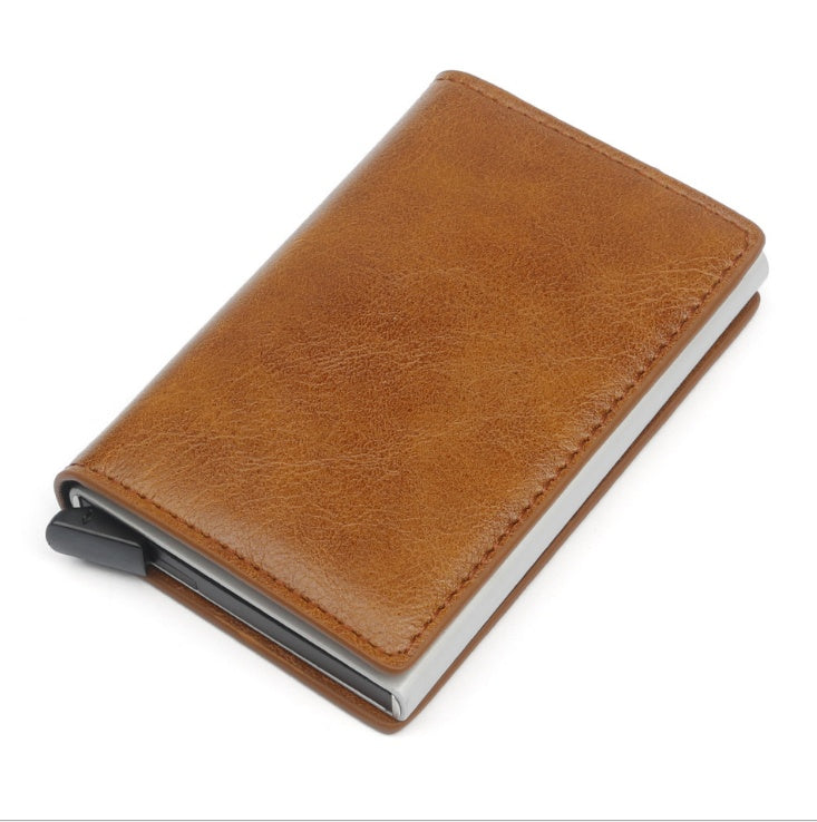 Compact Card Wallet - Classic Leather Wallet with Card Holder Design