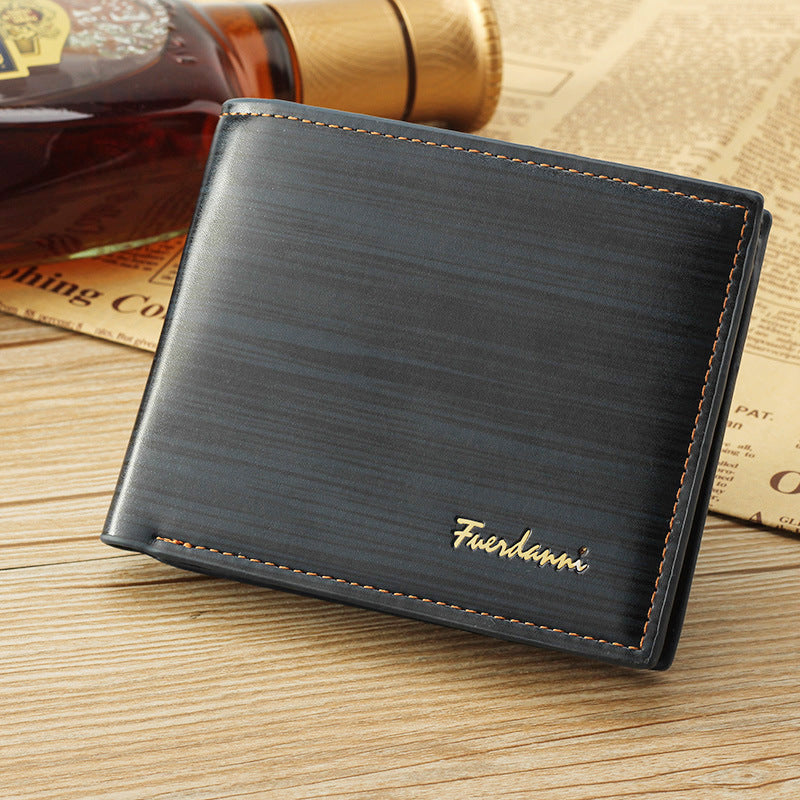 Fuerdanni Wallet - Leather bifold wallet with Striped Pattern