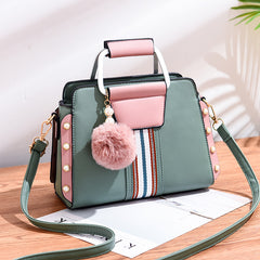 Stylish and Versatile Color-Block Handbag