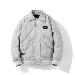 Men's Diamond Quilted Bomber Jacket - Casual Style