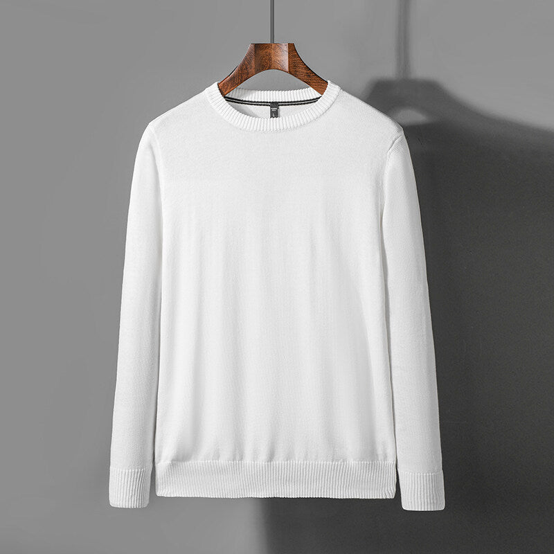 Minimalist Crewneck Knit Pullover Sweater