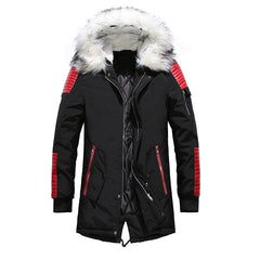 Men's Fur Hooded Winter Parka - Warm & Stylish Winter Wear