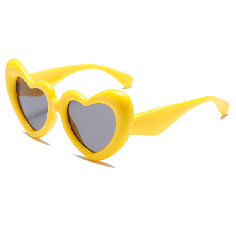 Trendy Heart-Shaped Oversized Sunglasses