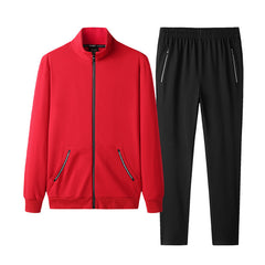 Sporty Zip-Up Track Jacket and Jogger Pant Set