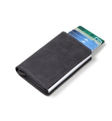 Compact Card Wallet - Classic Leather Wallet with Card Holder Design