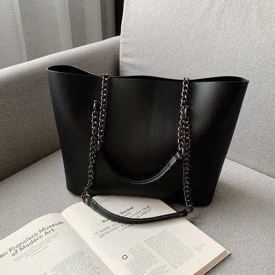 Leather Tote bag - Women's PU leather One Shoulder Handbag