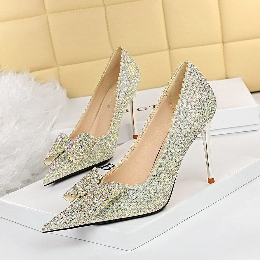 Glamorous Crystallized Heels: Dazzling Evening Style