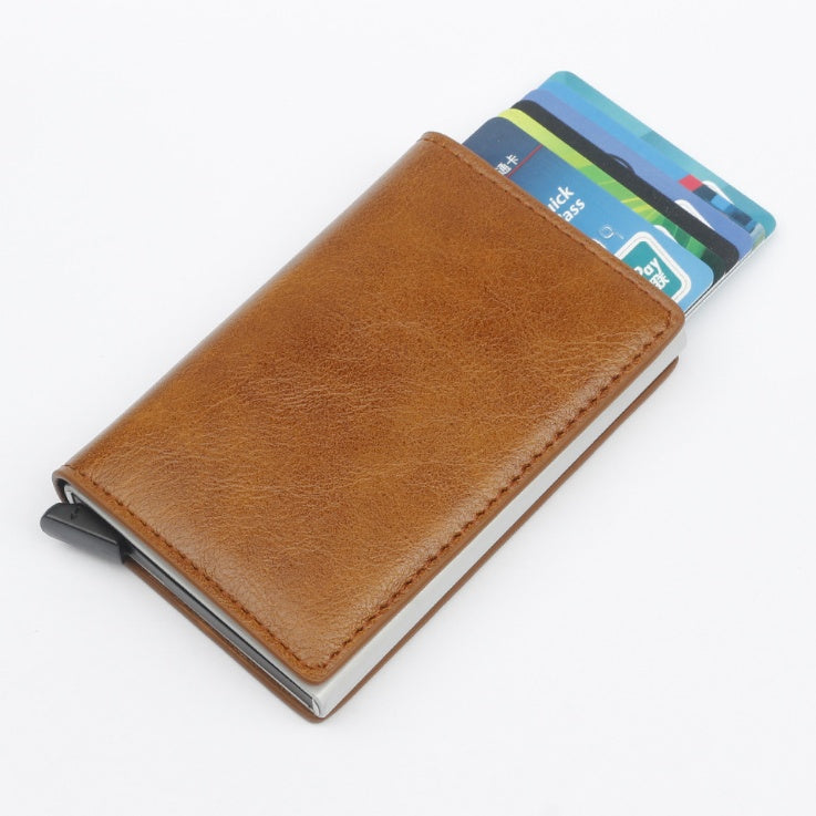 Compact Card Wallet - Classic Leather Wallet with Card Holder Design