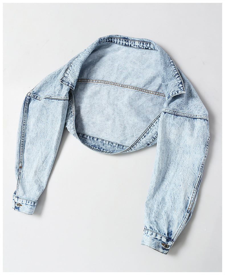 Women's Short Denim Jacket - Versatile Look