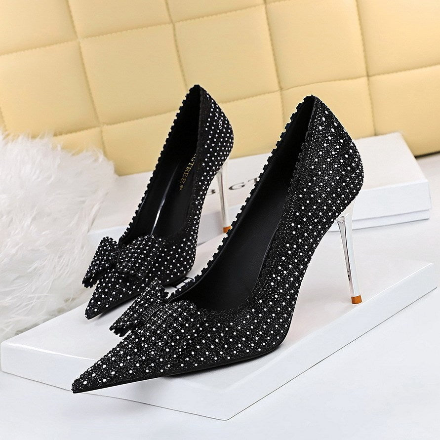 Glamorous Crystallized Heels: Dazzling Evening Style