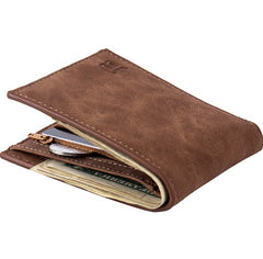 Fashion Wallet - Vintage Leather Bifold Wallet with Pocket