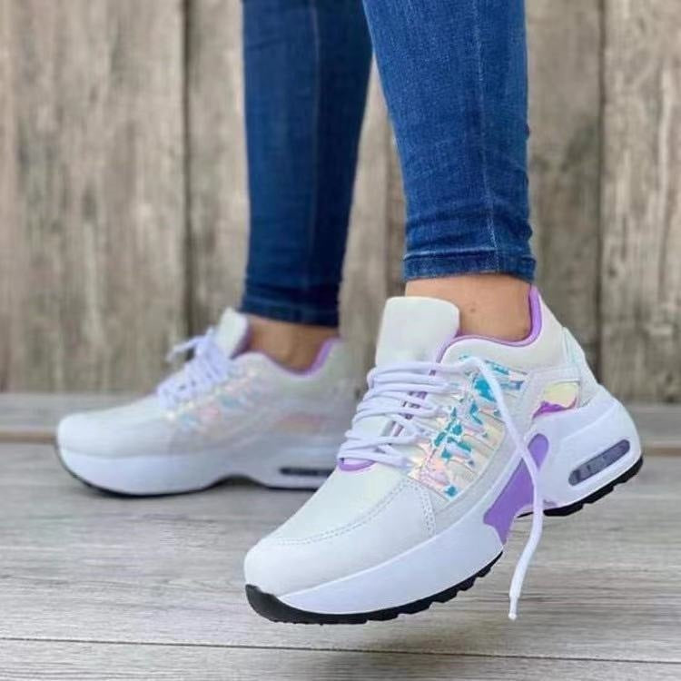 Women's Lightweight Mesh Lace-Up Athletic Sneakers