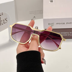 Sleek Geometric Sunglasses with Distinctive Frame Design