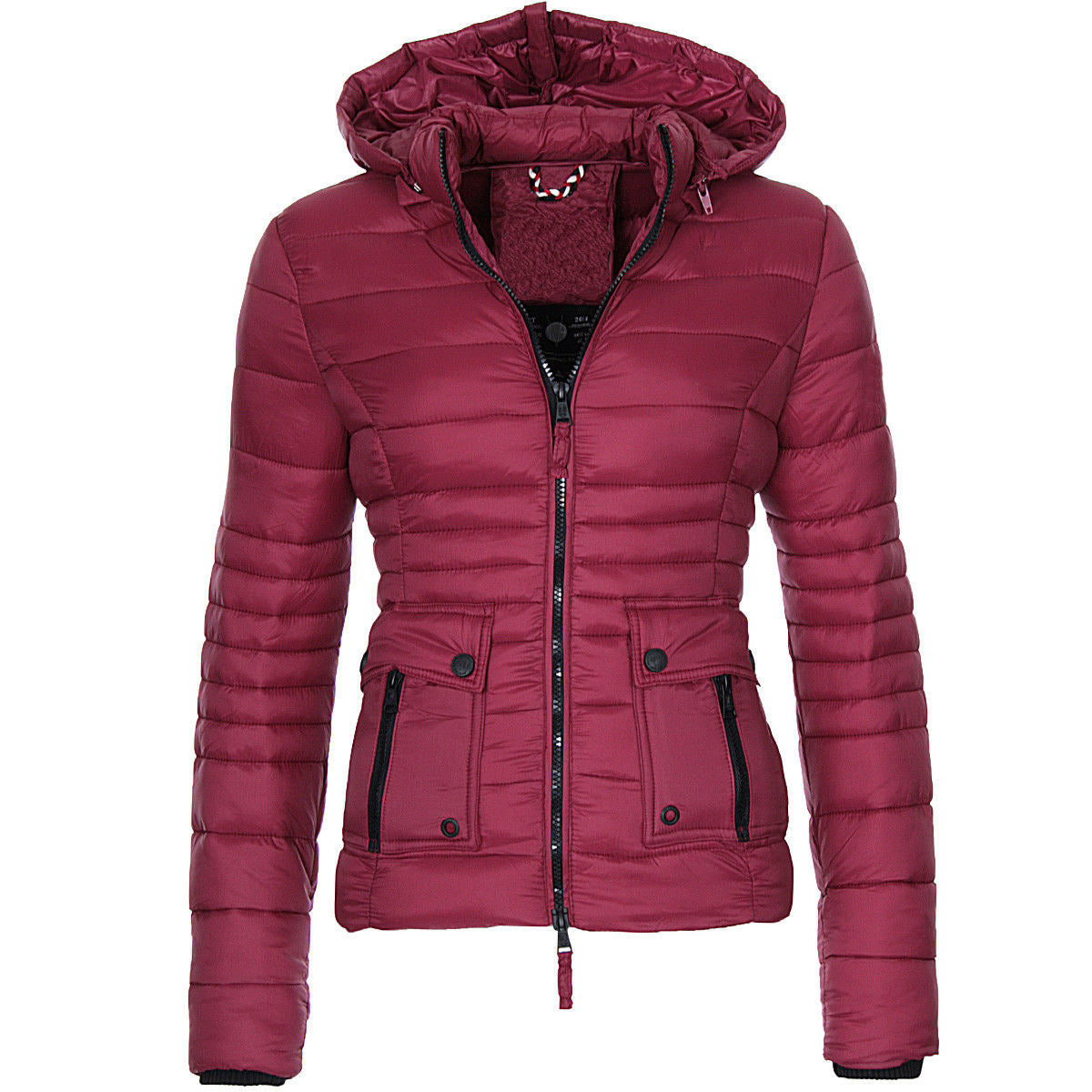 Women's Navy Puffer Jacket - Winter Warmth