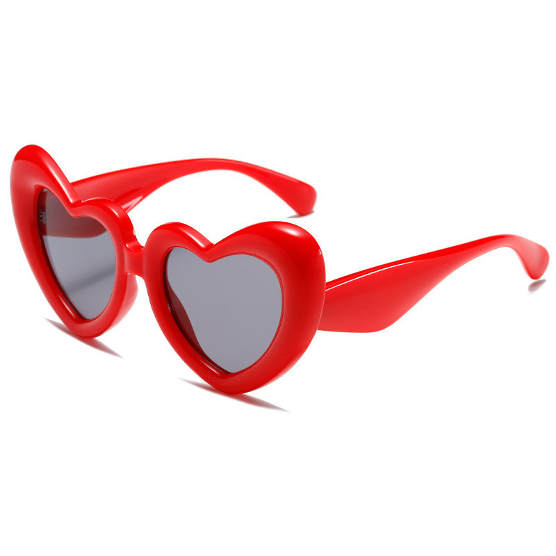 Trendy Heart-Shaped Oversized Sunglasses