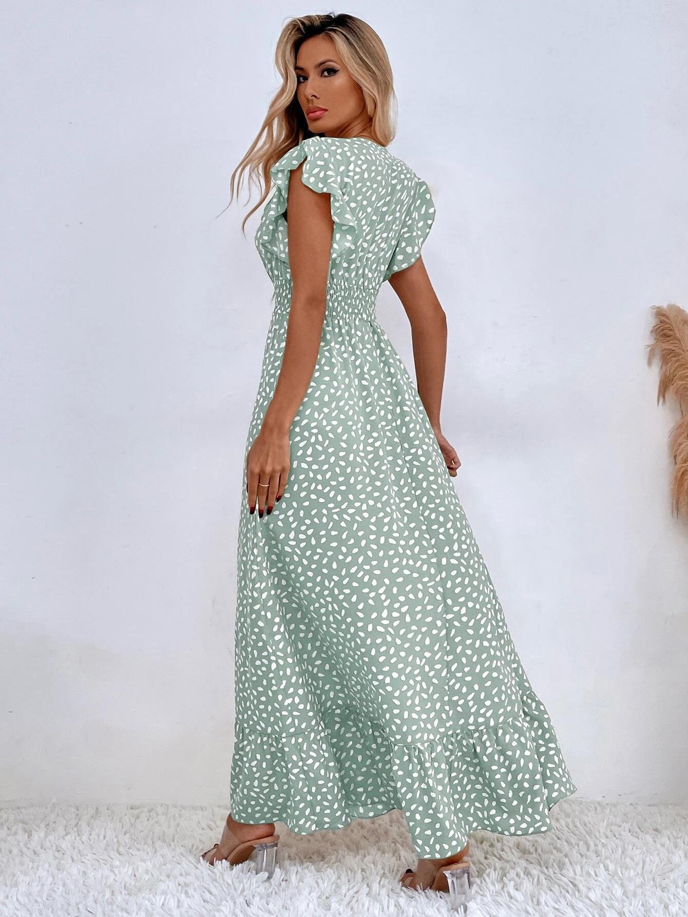 Essential Maxi Dress - Chic Polka Doted a Summer Staple