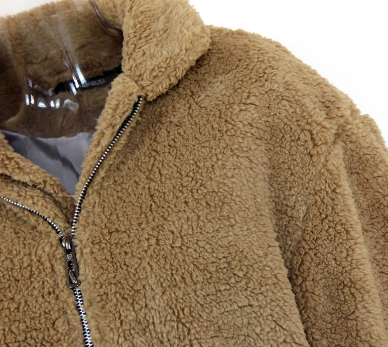 Women's Oversized Teddy Bear Fleece Jacket - Soft & Stylish