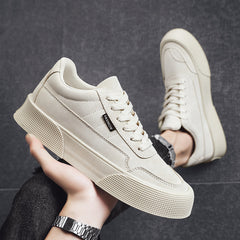 Men's Minimalist Lace-Up Platform Sneakers