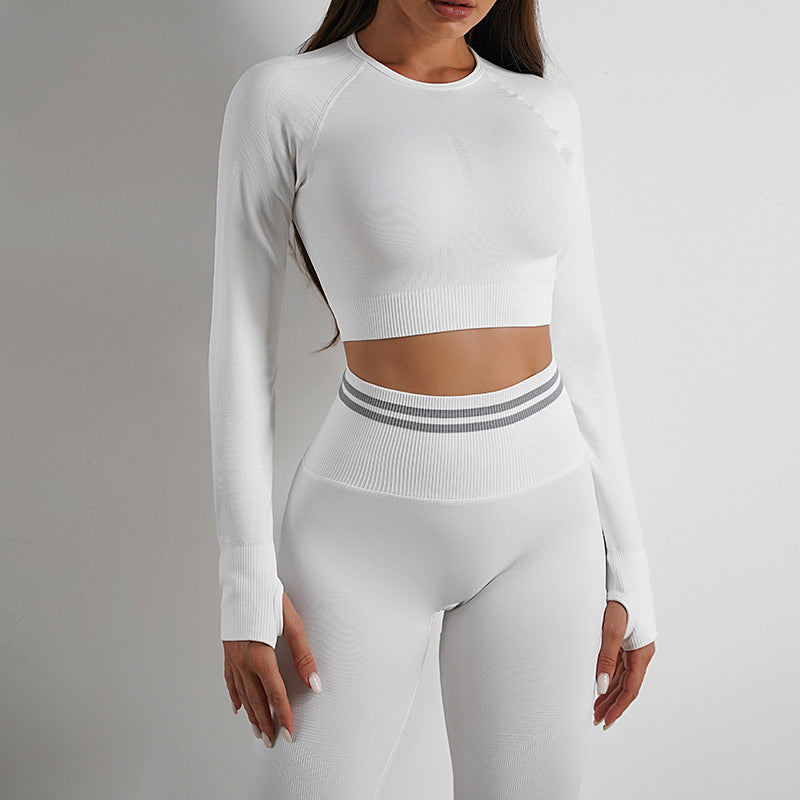 Seamless Strappy Back High-Waist Activewear Set