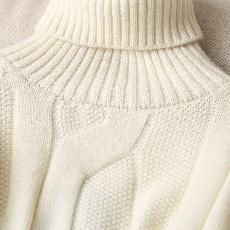 Women's Cable Knit Turtleneck Sweater - Cozy & Stylish Fall Fashion